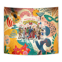 Notting Hill Carnival 94 Tapestry Vintage Festival Music Caribbean Dancers Steel Drums Pop Art