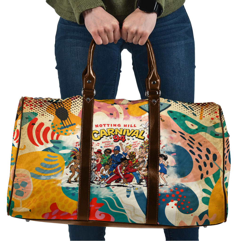Notting Hill Carnival 94 Travel Bag Vintage Festival Music Caribbean Dancers Steel Drums Pop Art