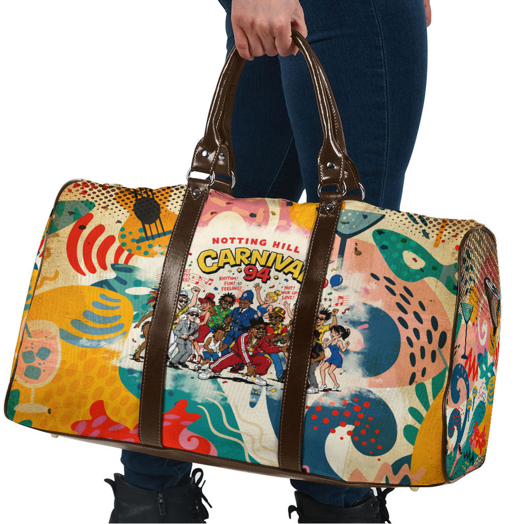Notting Hill Carnival 94 Travel Bag Vintage Festival Music Caribbean Dancers Steel Drums Pop Art