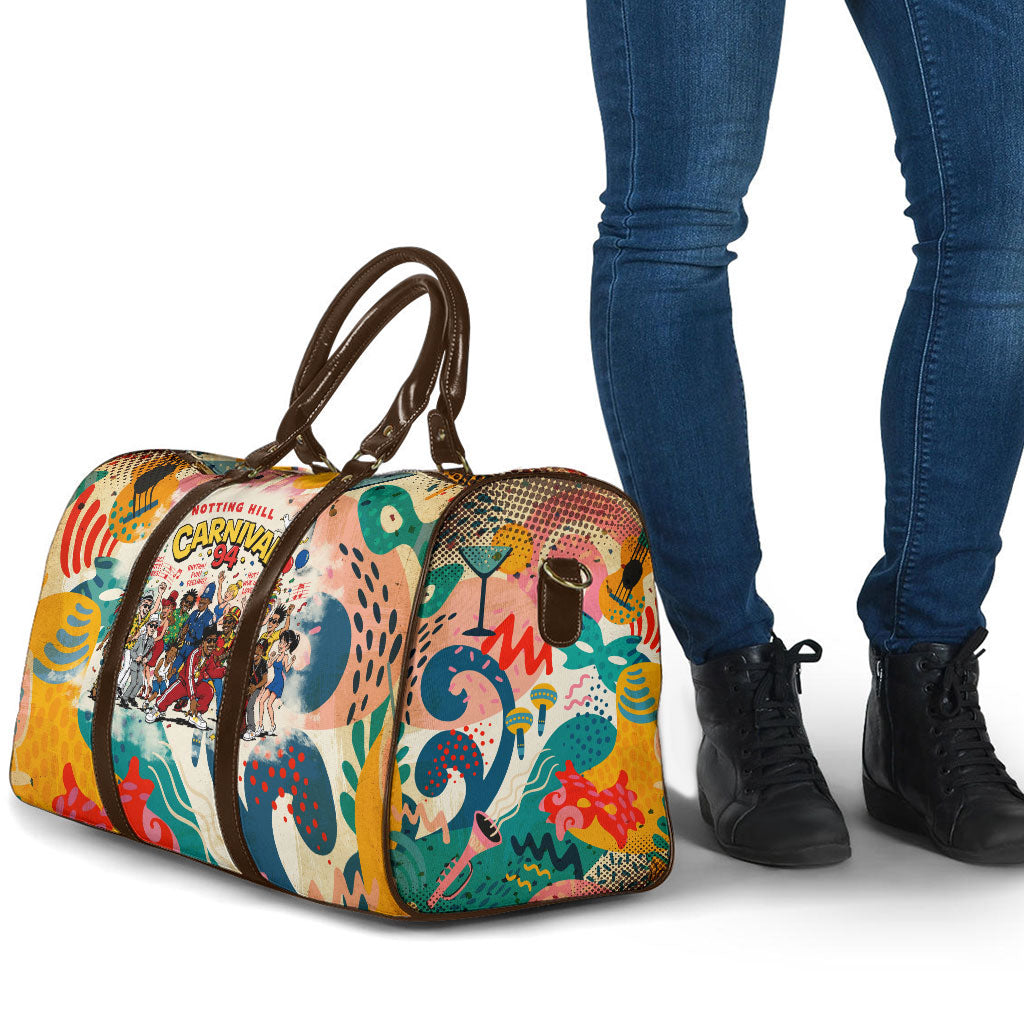 Notting Hill Carnival 94 Travel Bag Vintage Festival Music Caribbean Dancers Steel Drums Pop Art