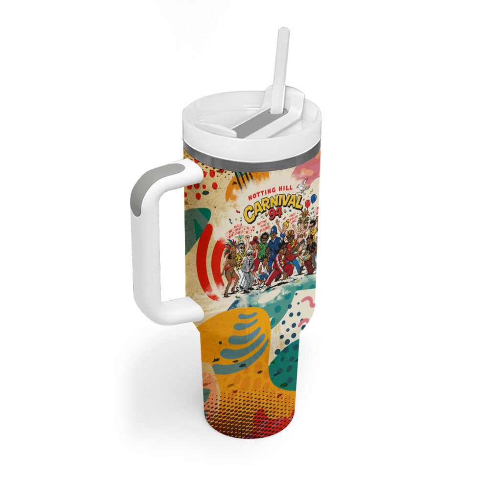 Notting Hill Carnival 94 Tumbler With Handle Vintage Festival Music Caribbean Dancers Steel Drums Pop Art