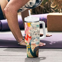 Notting Hill Carnival 94 Tumbler With Handle Vintage Festival Music Caribbean Dancers Steel Drums Pop Art
