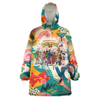Notting Hill Carnival 94 Wearable Blanket Hoodie Vintage Festival Music Caribbean Dancers Steel Drums Pop Art