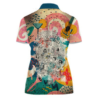 Notting Hill Carnival 94 Women Polo Shirt Vintage Festival Music Caribbean Dancers Steel Drums Pop Art
