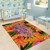 Notting Hill Carnival Area Rug Caribbean Culture Music Festival Feathered Dancer Tropical