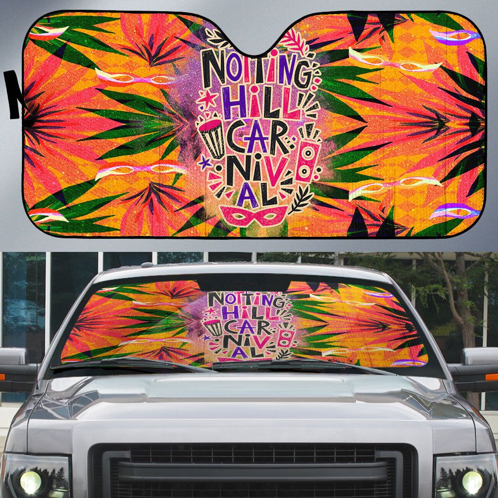 Notting Hill Carnival Auto Sun Shade Caribbean Culture Music Festival Feathered Dancer Tropical