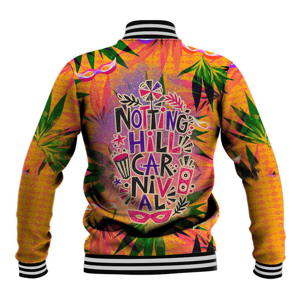 Notting Hill Carnival Baseball Jacket Caribbean Culture Music Festival Feathered Dancer Tropical