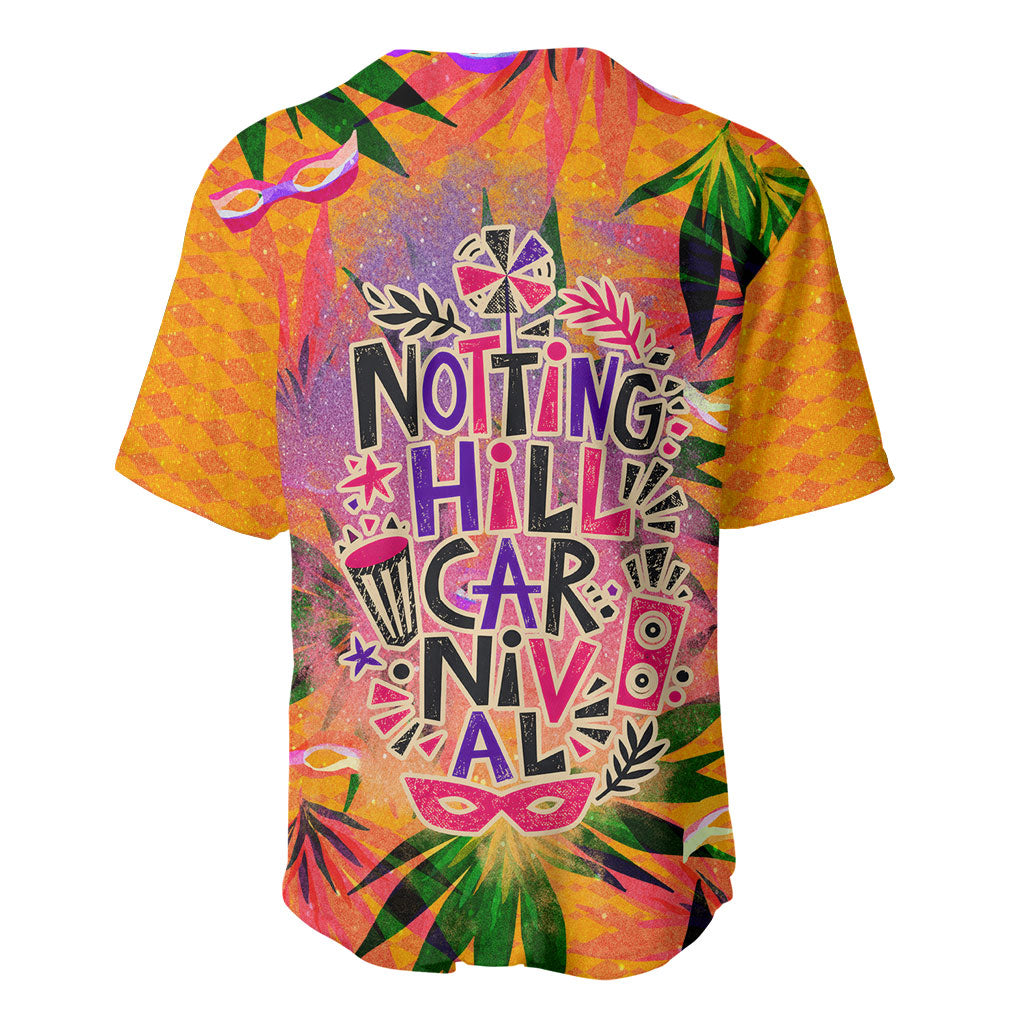 Notting Hill Carnival Baseball Jersey Caribbean Culture Music Festival Feathered Dancer Tropical