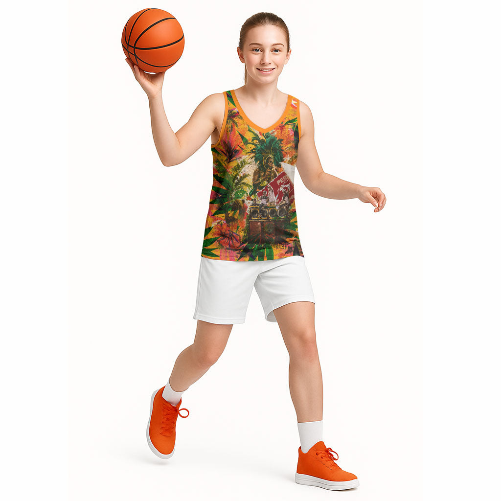 Notting Hill Carnival Basketball Jersey Caribbean Culture Music Festival Feathered Dancer Tropical