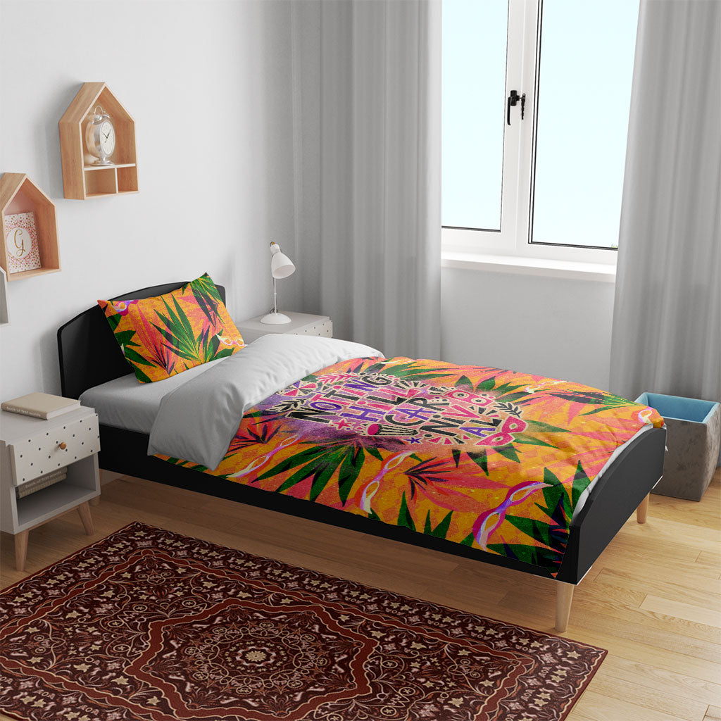 Notting Hill Carnival Bedding Set Caribbean Culture Music Festival Feathered Dancer Tropical