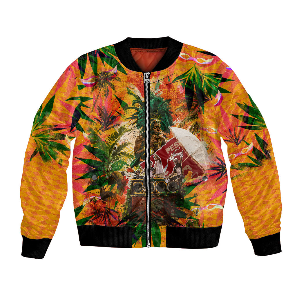 Notting Hill Carnival Bomber Jacket Caribbean Culture Music Festival Feathered Dancer Tropical