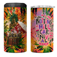 Notting Hill Carnival 4 in 1 Can Cooler Tumbler Caribbean Culture Music Festival Feathered Dancer Tropical