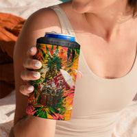 Notting Hill Carnival 4 in 1 Can Cooler Tumbler Caribbean Culture Music Festival Feathered Dancer Tropical