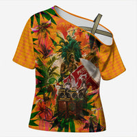 Notting Hill Carnival Cross Shoulder Shirt Caribbean Culture Music Festival Feathered Dancer Tropical