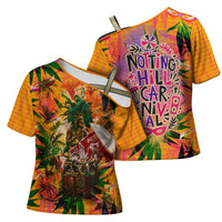 Notting Hill Carnival Cross Shoulder Shirt Caribbean Culture Music Festival Feathered Dancer Tropical