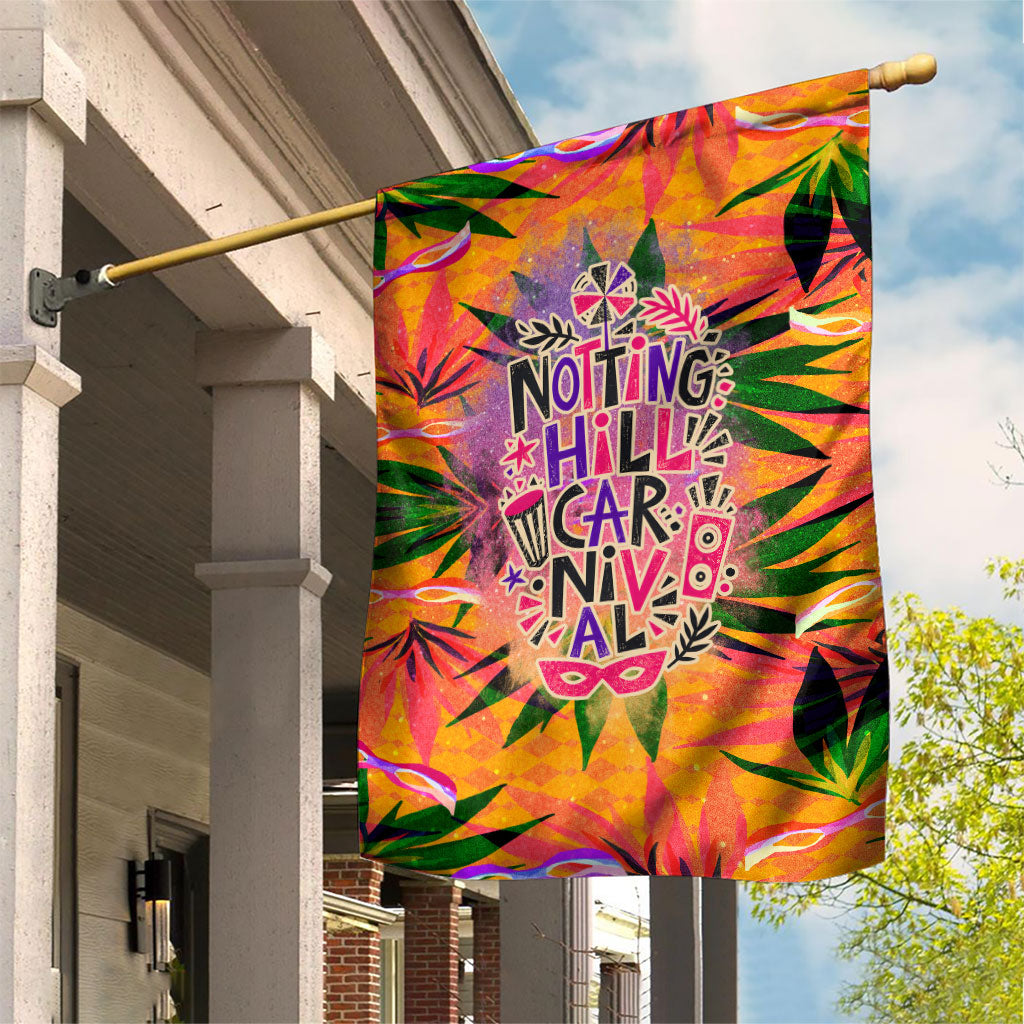 Notting Hill Carnival Garden Flag Caribbean Culture Music Festival Feathered Dancer Tropical