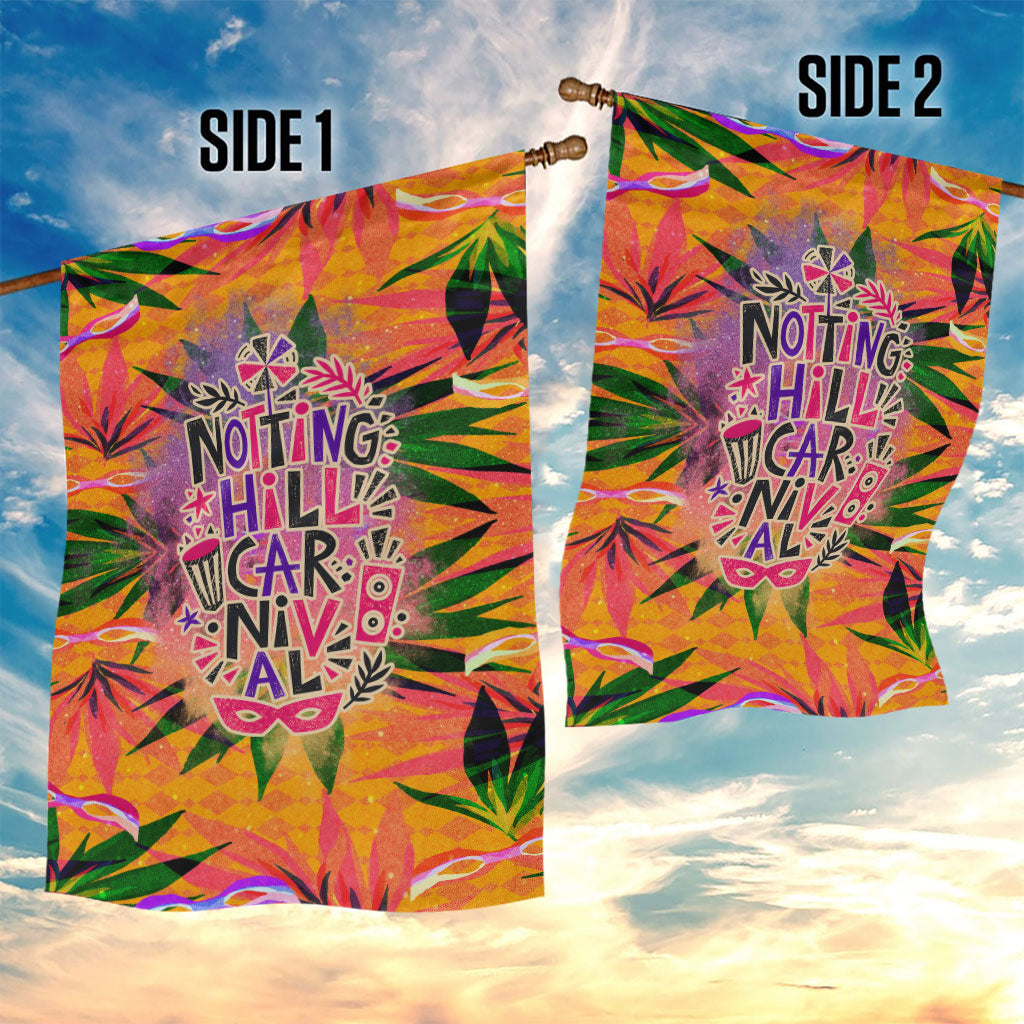 Notting Hill Carnival Garden Flag Caribbean Culture Music Festival Feathered Dancer Tropical