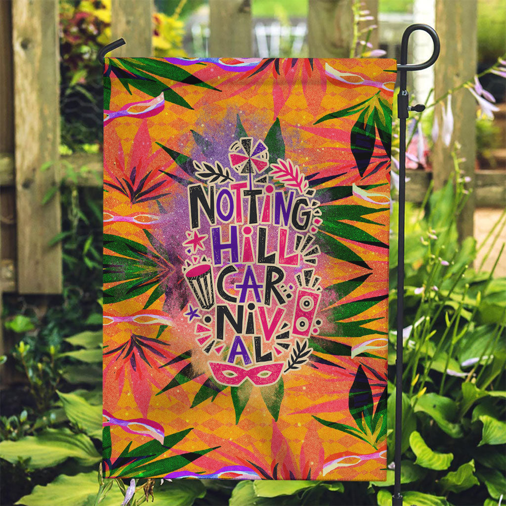 Notting Hill Carnival Garden Flag Caribbean Culture Music Festival Feathered Dancer Tropical