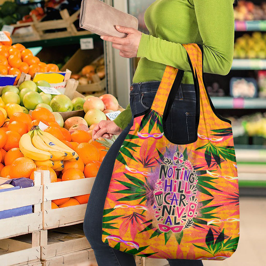 Notting Hill Carnival Grocery Bag Caribbean Culture Music Festival Feathered Dancer Tropical