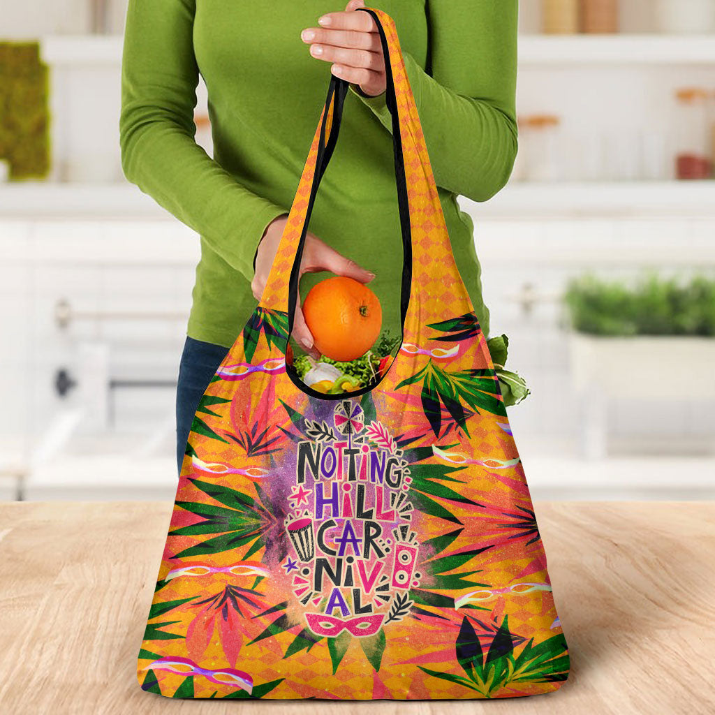 Notting Hill Carnival Grocery Bag Caribbean Culture Music Festival Feathered Dancer Tropical
