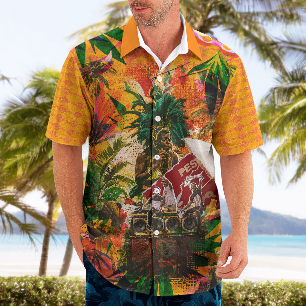 Notting Hill Carnival Hawaiian Shirt Caribbean Culture Music Festival Feathered Dancer Tropical