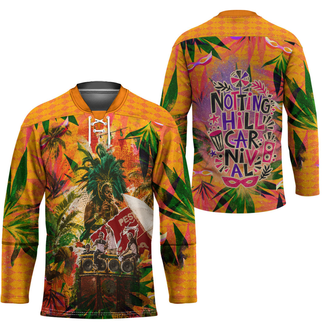 Notting Hill Carnival Hockey Jersey Caribbean Culture Music Festival Feathered Dancer Tropical