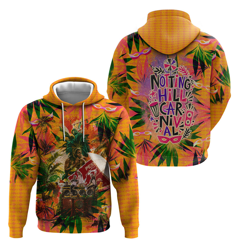 Notting Hill Carnival Hoodie Caribbean Culture Music Festival Feathered Dancer Tropical