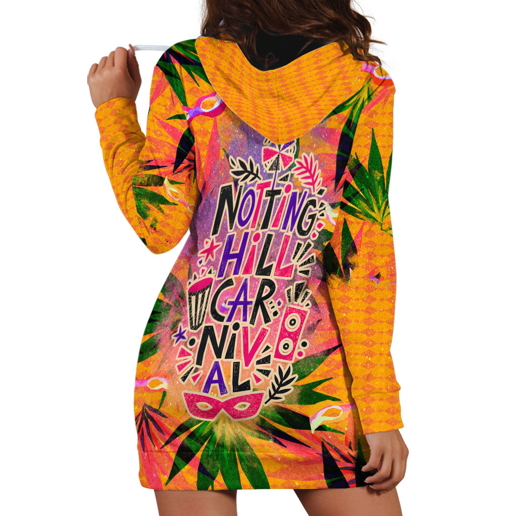 Notting Hill Carnival Hoodie Dress Caribbean Culture Music Festival Feathered Dancer Tropical