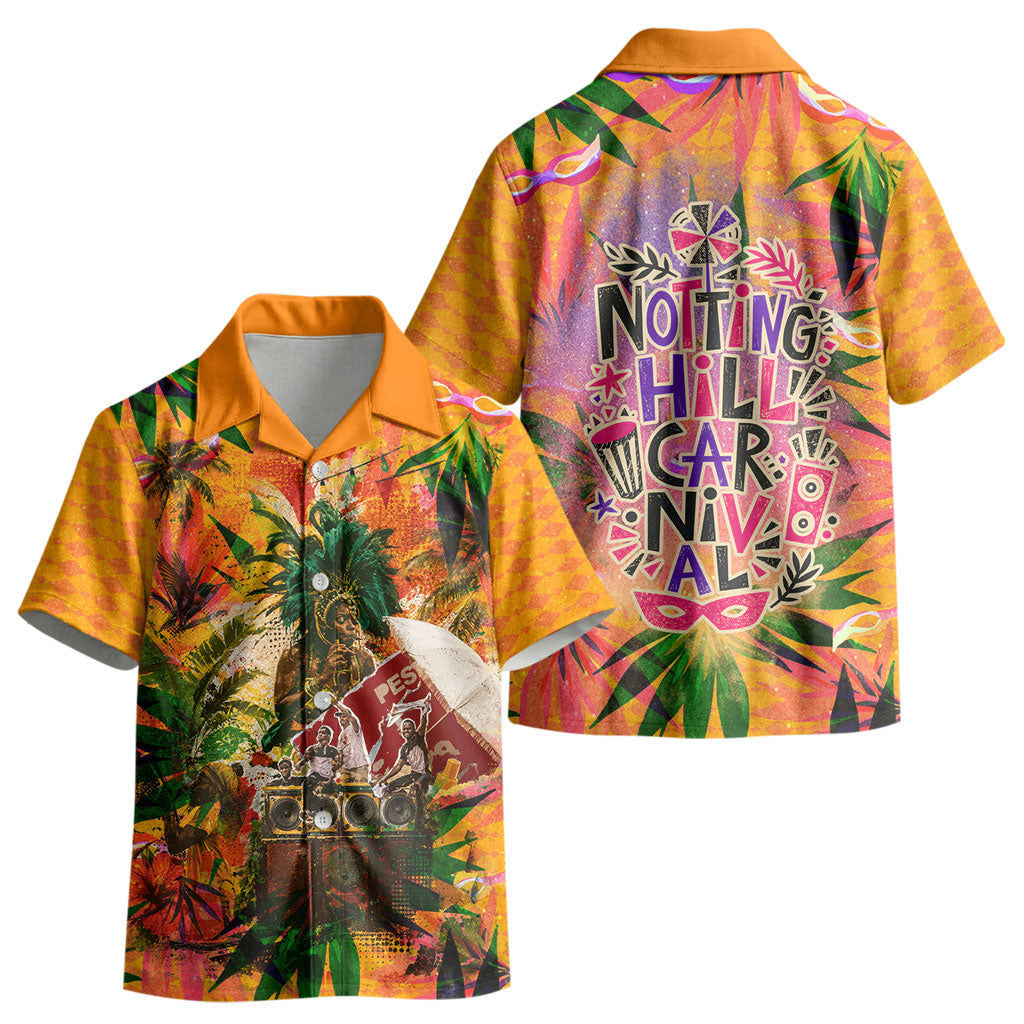 Notting Hill Carnival Kid Hawaiian Shirt Caribbean Culture Music Festival Feathered Dancer Tropical