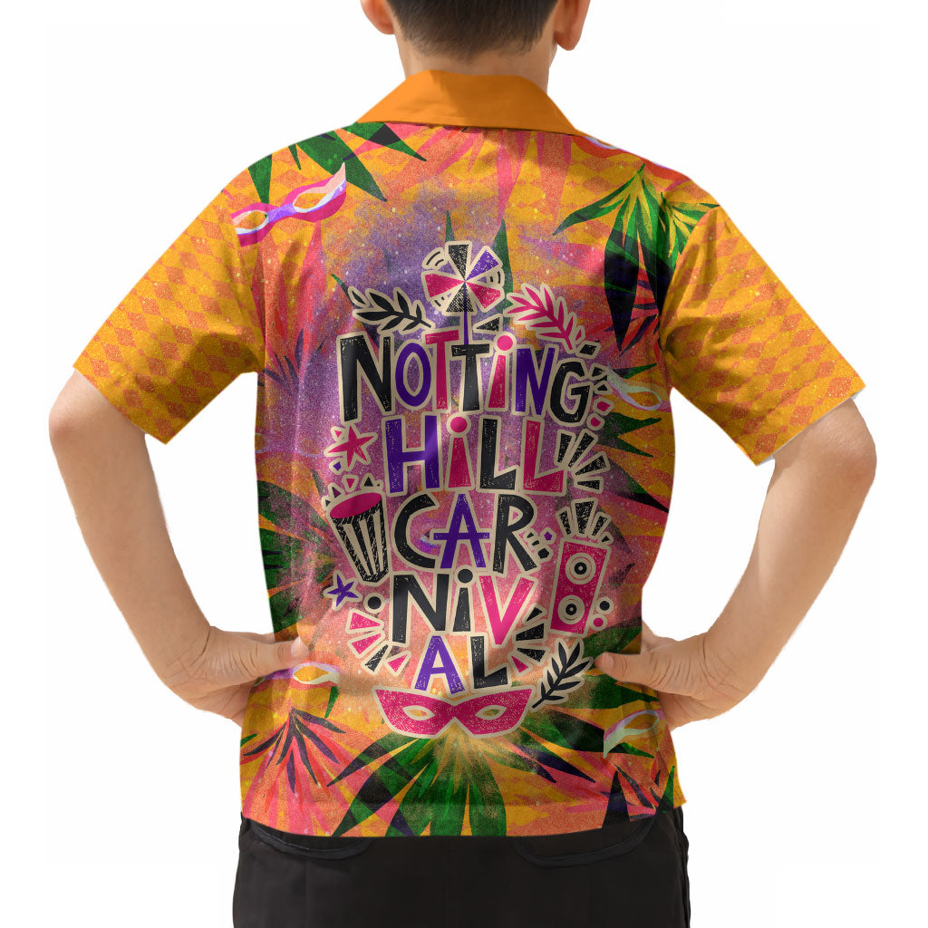 Notting Hill Carnival Kid Hawaiian Shirt Caribbean Culture Music Festival Feathered Dancer Tropical