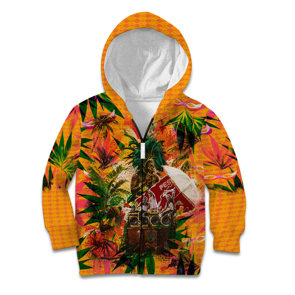 Notting Hill Carnival Kid Hoodie Caribbean Culture Music Festival Feathered Dancer Tropical