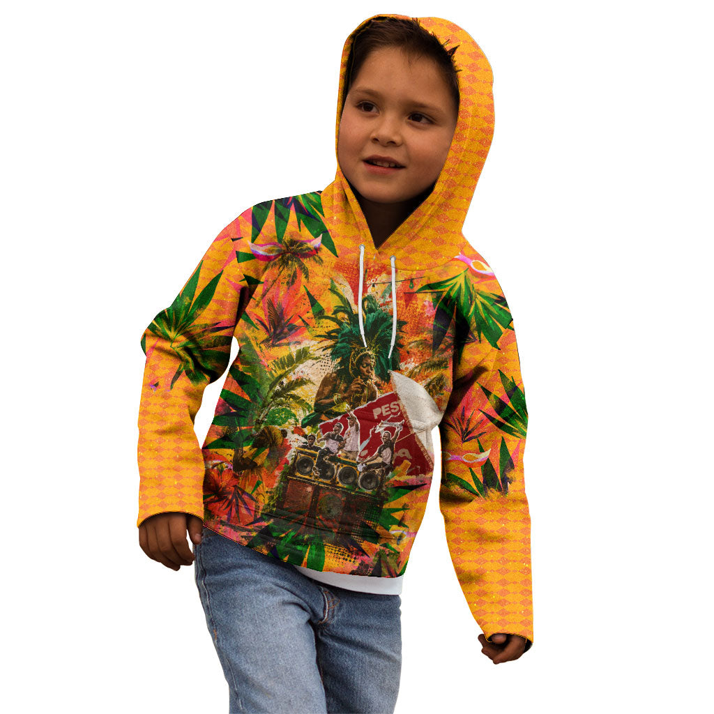 Notting Hill Carnival Kid Hoodie Caribbean Culture Music Festival Feathered Dancer Tropical