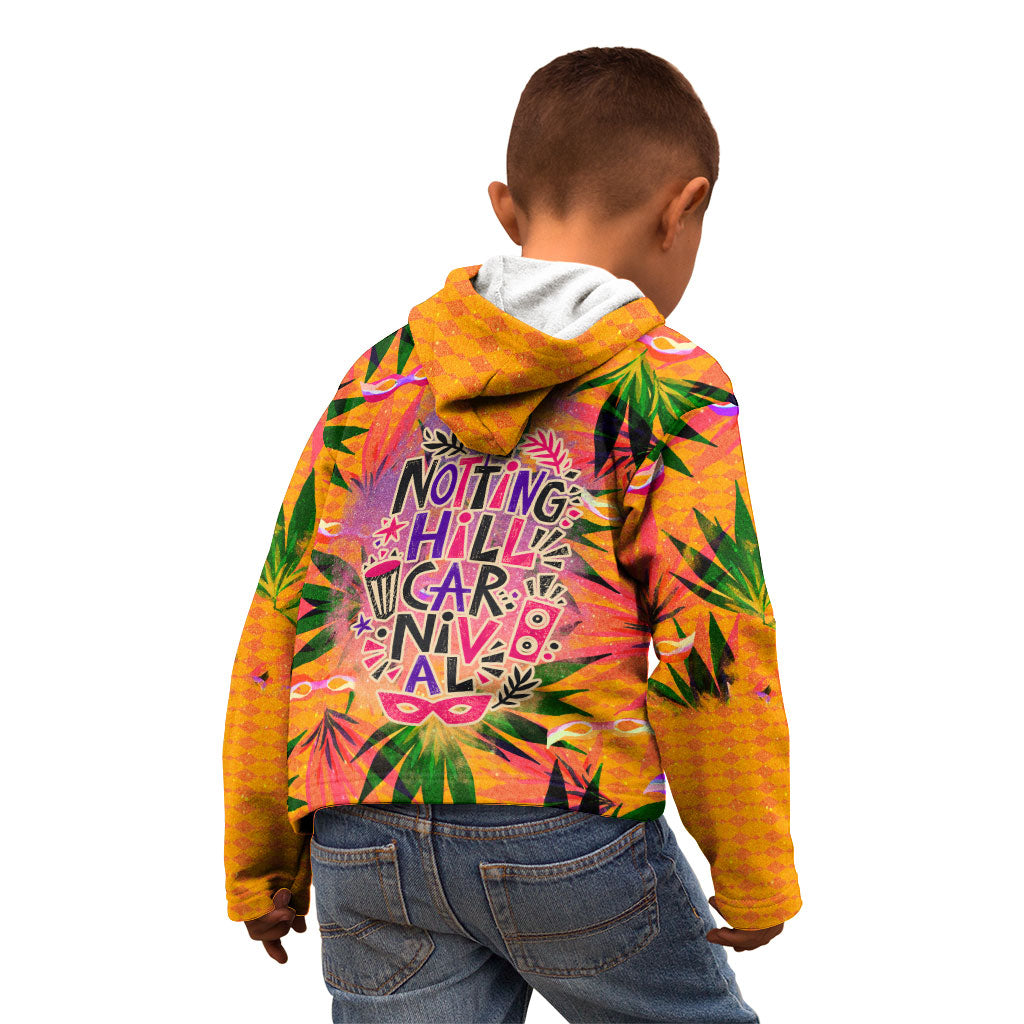 Notting Hill Carnival Kid Hoodie Caribbean Culture Music Festival Feathered Dancer Tropical