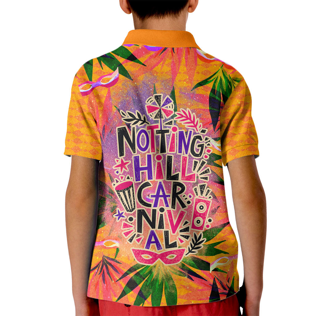 Notting Hill Carnival Kid Polo Shirt Caribbean Culture Music Festival Feathered Dancer Tropical