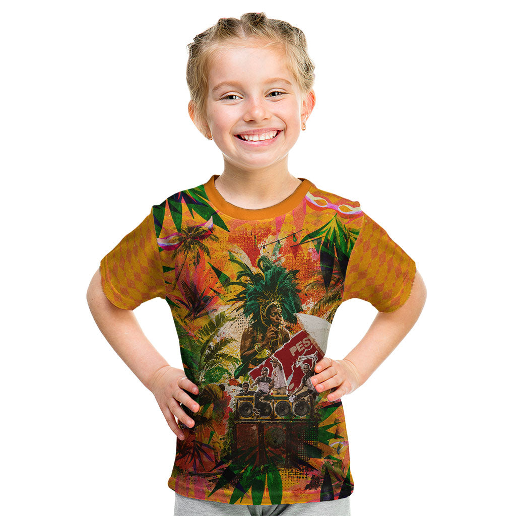 Notting Hill Carnival Kid T Shirt Caribbean Culture Music Festival Feathered Dancer Tropical