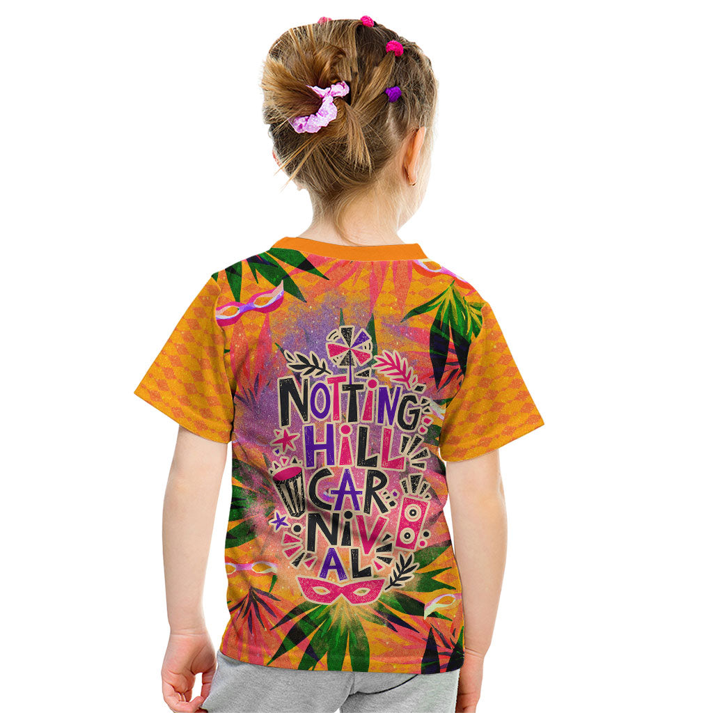 Notting Hill Carnival Kid T Shirt Caribbean Culture Music Festival Feathered Dancer Tropical