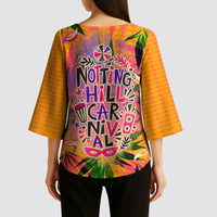 Notting Hill Carnival Kimono Sleeve Blouse Caribbean Culture Music Festival Feathered Dancer Tropical