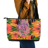 Notting Hill Carnival Leather Tote Bag Caribbean Culture Music Festival Feathered Dancer Tropical