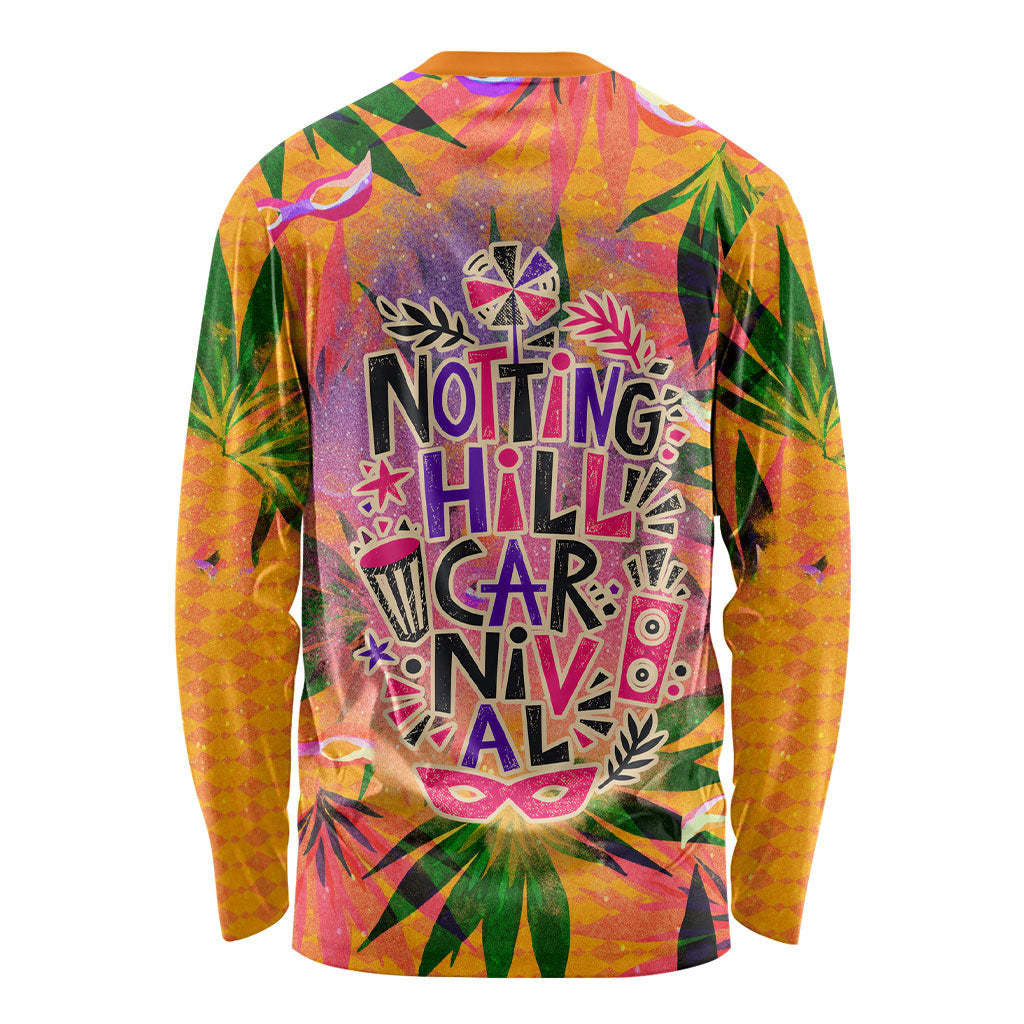 Notting Hill Carnival Long Sleeve Shirt Caribbean Culture Music Festival Feathered Dancer Tropical