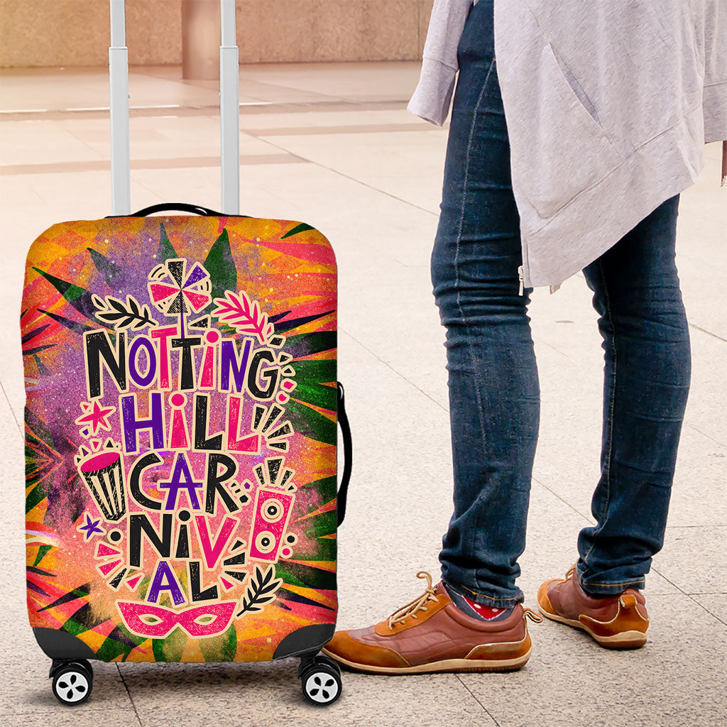 Notting Hill Carnival Luggage Cover Caribbean Culture Music Festival Feathered Dancer Tropical