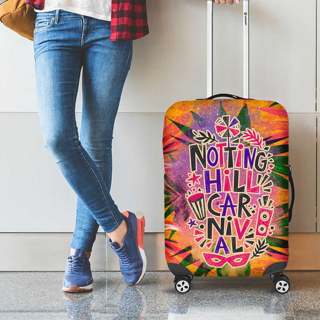 Notting Hill Carnival Luggage Cover Caribbean Culture Music Festival Feathered Dancer Tropical