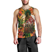 Notting Hill Carnival Men Tank Top Caribbean Culture Music Festival Feathered Dancer Tropical