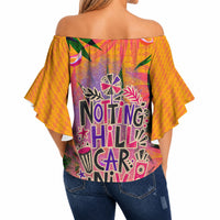 Notting Hill Carnival Off Shoulder Wrap Waist Top Caribbean Culture Music Festival Feathered Dancer Tropical