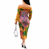 Notting Hill Carnival Off The Shoulder Long Sleeve Dress Caribbean Culture Music Festival Feathered Dancer Tropical