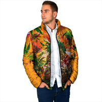Notting Hill Carnival Padded Jacket Caribbean Culture Music Festival Feathered Dancer Tropical
