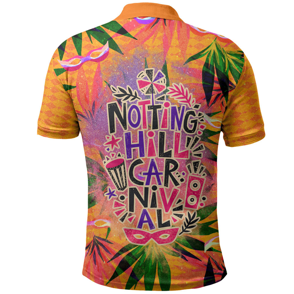 Notting Hill Carnival Polo Shirt Caribbean Culture Music Festival Feathered Dancer Tropical