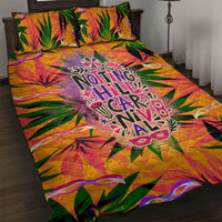 Notting Hill Carnival Quilt Bed Set Caribbean Culture Music Festival Feathered Dancer Tropical