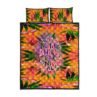 Notting Hill Carnival Quilt Bed Set Caribbean Culture Music Festival Feathered Dancer Tropical