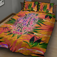 Notting Hill Carnival Quilt Bed Set Caribbean Culture Music Festival Feathered Dancer Tropical