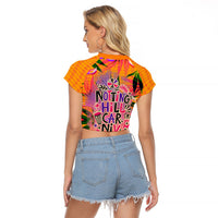 Notting Hill Carnival Raglan Cropped T Shirt Caribbean Culture Music Festival Feathered Dancer Tropical